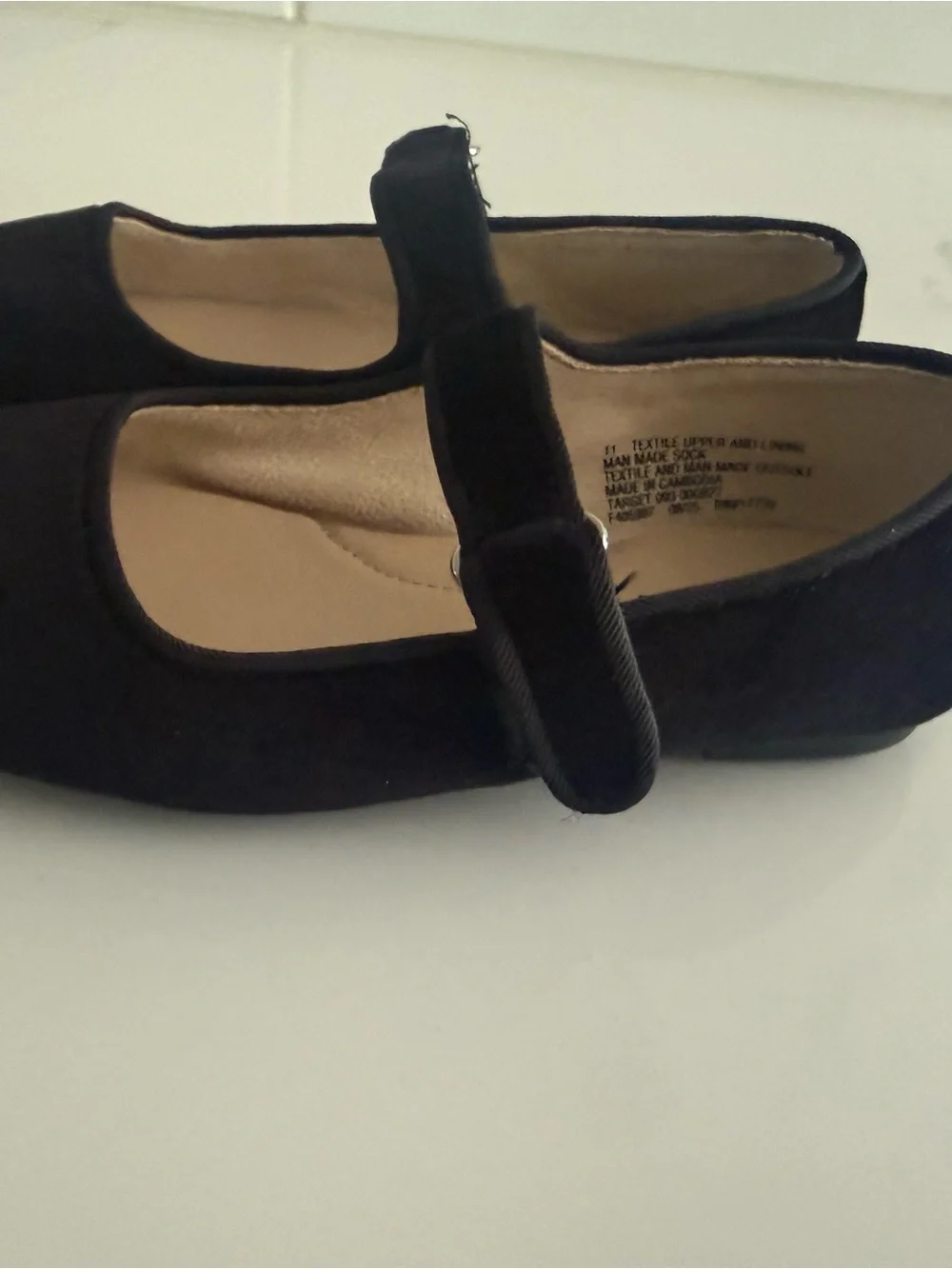 Cat & Jack Black and Leopard Print Girls' Mary Jane Shoes